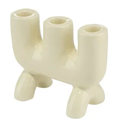 Bougeoir dolomite triple 15x12xH6cm (2 modèles)