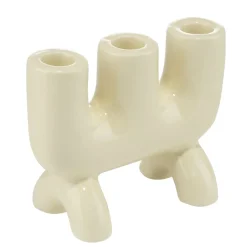 Bougeoir dolomite triple 15x12xH6cm (2 modèles)