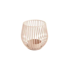 Bougeoir en métal Ø9xH9cm - 3 coloris