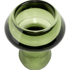 Bougeoir forme champignon verre Ø6XH7 cm (3 modèles rouge/vert/jaune) < Gifi Clearance
