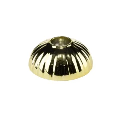 Bougeoir forme fleur céramique Ø7XH3 cm doré < Gifi Discount