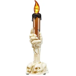 Bougeoir Halloween décoratif main squelette LED H15cm (2 modèles) < Gifi Clearance