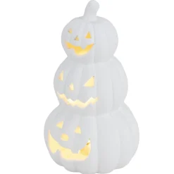 Bougeoir LED citrouille Halloween plâtre à peindre mini peinture 3ml x8 (2 modèles)