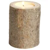Bougeoir rondin de bois Ø6xH8cm < Gifi Sale