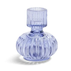 Bougeoir verre bleu Ø7,5xH9cm < Gifi Discount