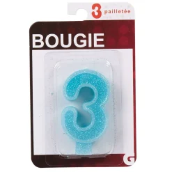 Bougie anniversaire chiffre 3
