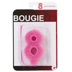 Bougie anniversaire chiffre 8 < Gifi Best