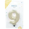 Bougie anniversaire chiffre 9 mat doré < Gifi Discount