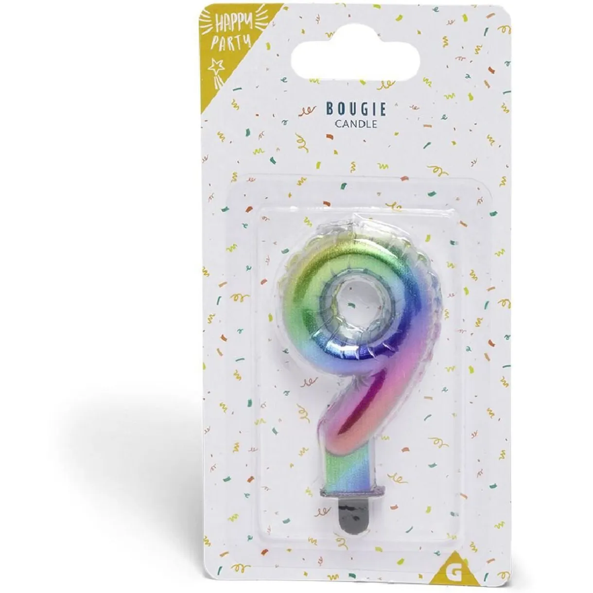 Bougie anniversaire chiffre 9 iridescent < Gifi Sale
