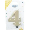 Bougie anniversaire chiffre 4 mat doré < Gifi Outlet