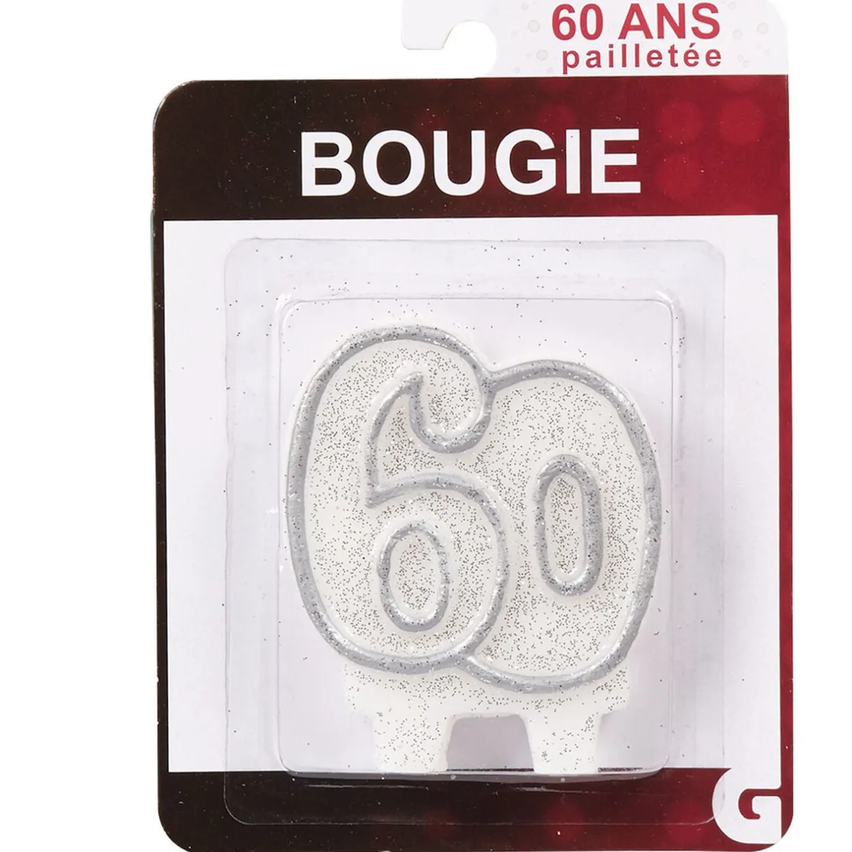 Bougie anniversaire chiffre 60 < Gifi