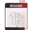 Bougie anniversaire chiffre 30 doré pailleté