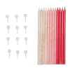 Bougie anniversaire longue rose x12