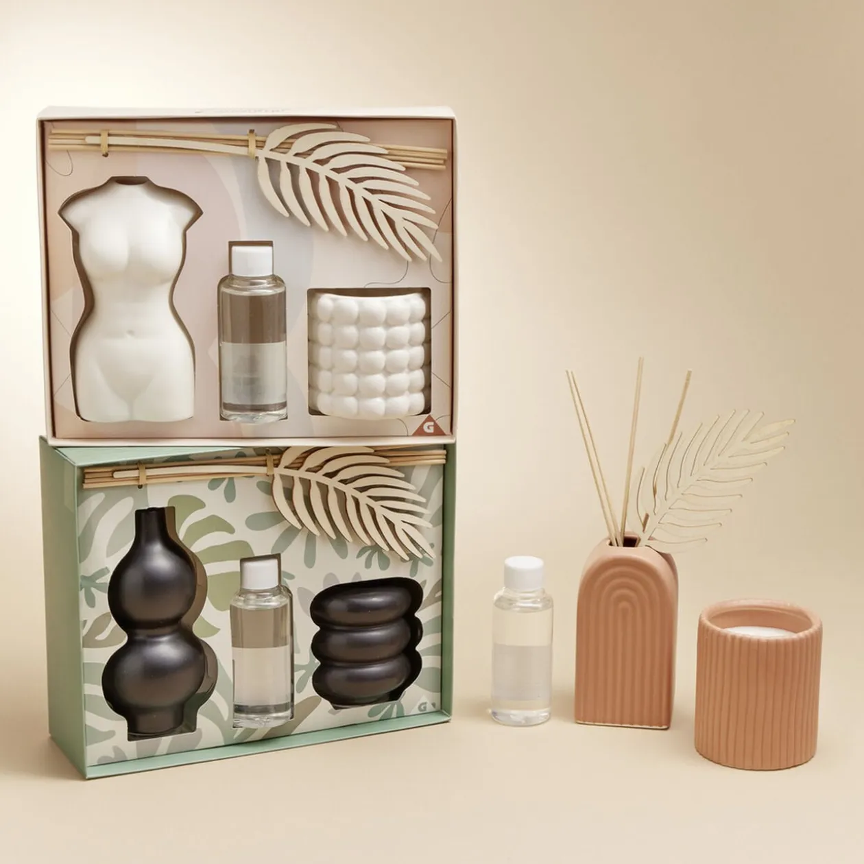 Bougie avec diffuseur en céramique 100ml - 3 modèles