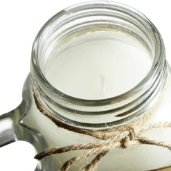 Bougie blanche dans mug en verre avec couvercle - Senteur magnolia patchouli < Gifi New