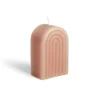 Bougie Bridge marron clair 6x4xH9cm