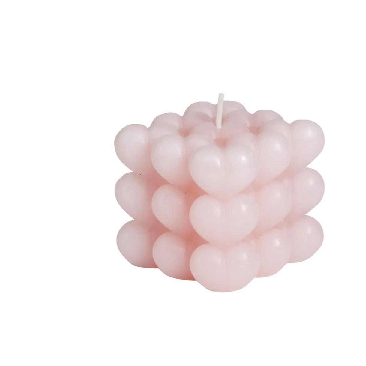 Bougie carrée à bulles 5,5x5,5xH5,5cm < Gifi Hot