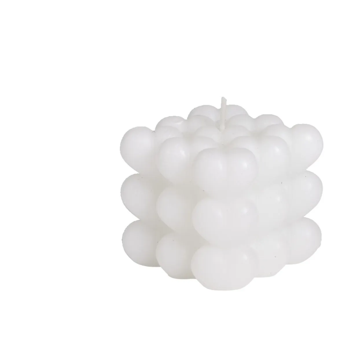 Bougie carrée à bulles 5,5x5,5xH5,5cm < Gifi Hot