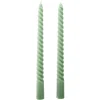 Bougie chandelier torsadée vert H25cm x2 < Gifi Sale