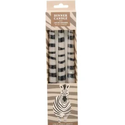 Bougie chandelle cire motif pelage animal Ø2xH25cm (2 modèles léopard ou zèbre) < Gifi Discount