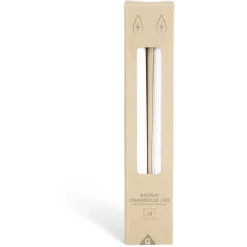 Bougie chandelle LED striée blanche x2 < Gifi New