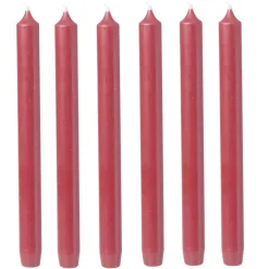 Bougie chandelle rouge Ø2xH25 cm x6 < Gifi New