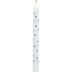 Bougie chandelle étoilée x4 - 3 coloris