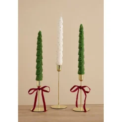 Bougie chandelle x2 forme sapin Ø4xH25cm (2 modèles) < Gifi Online