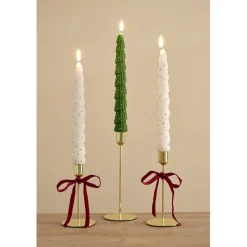 Bougie chandelle x2 forme sapin Ø4xH25cm (2 modèles) < Gifi Online