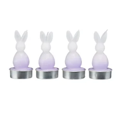 Bougie chauffe plat forme lapin Ø4xH8,5cm (4 modèles)