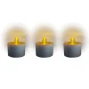 Bougie chauffe-plat solaire x3 blanche Ø5,5xH7,5cm