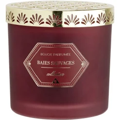 Bougie chic top métal rouge Ø10 cm