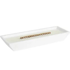 Bougie cire en céramique blanc effet flamme cheminée 30,5x10,5xH4,5cm < Gifi Best