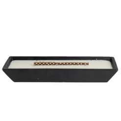 Bougie cire en céramique noir effet flamme cheminée 30,5x10,5xH4,5cm < Gifi Hot