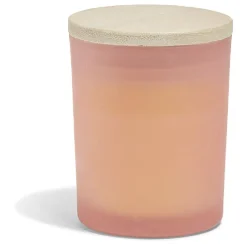 Bougie citronnelle couvercle bois verre rose Ø7xH8,5cm < Gifi Hot