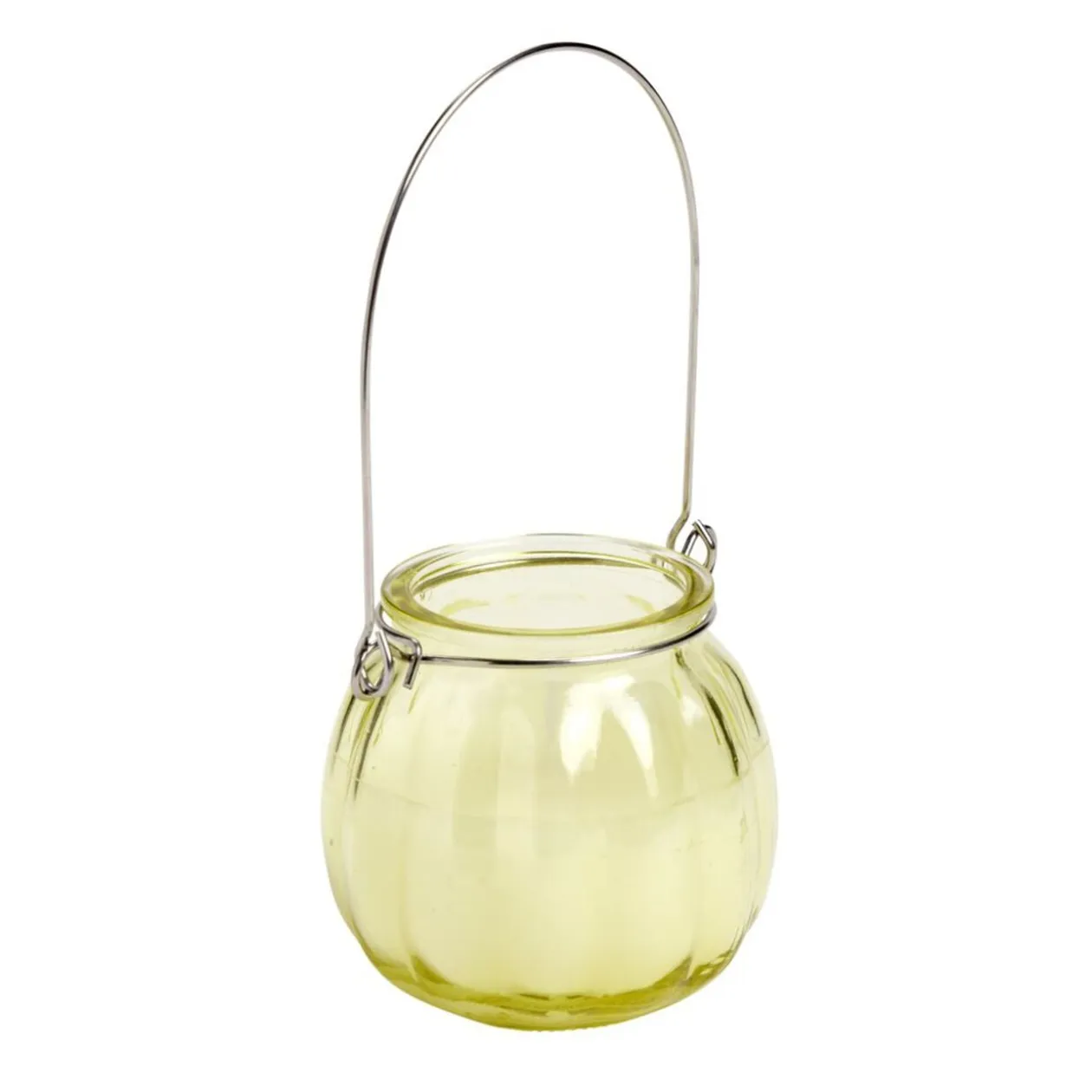 Bougie citronnelle dans verre à suspendre Ø8x7cm (3 modèles)
