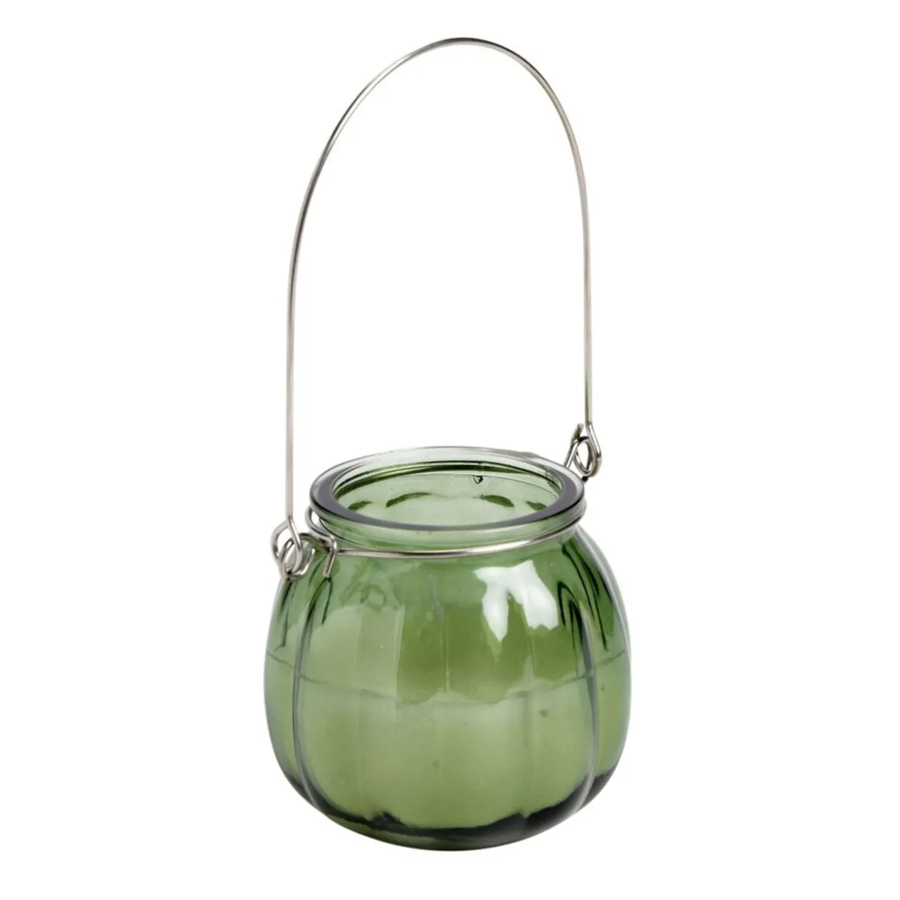 Bougie citronnelle dans verre à suspendre Ø8x7cm (3 modèles)