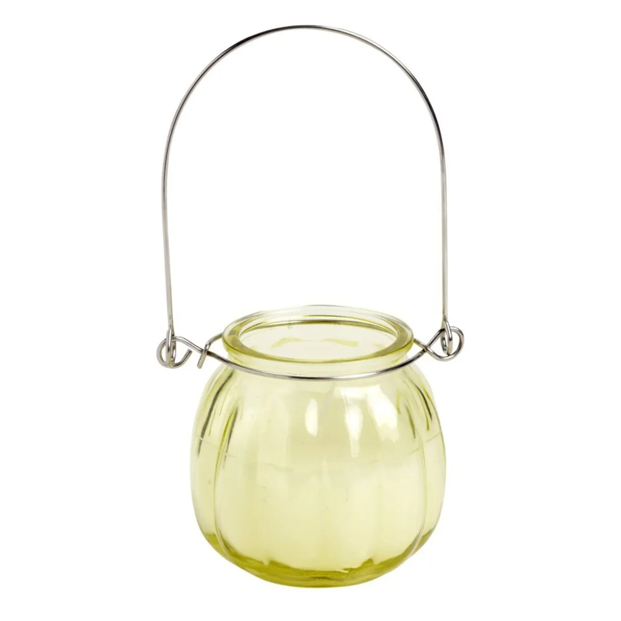 Bougie citronnelle dans verre à suspendre Ø8x7cm (3 modèles)