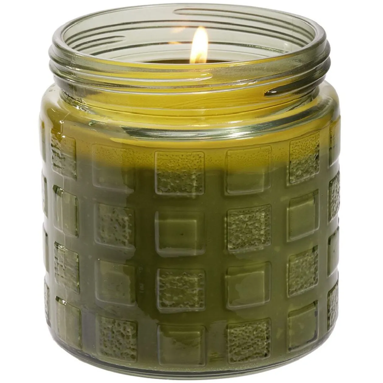 Bougie citronnelle 32h pot verre Ø11xH12cm (3 modèles)