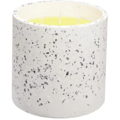 Bougie citronnelle 3 mèches design terrazzo Ø15xH14cm < Gifi Online