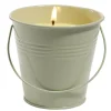 Bougie citronnelle soja et beurre de ghee seau métal pastel 42H