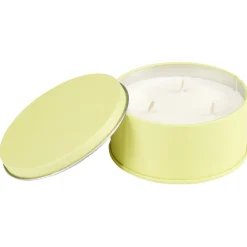 Bougie citronnelle soja et beurre de ghee boîte métal refermable 18H