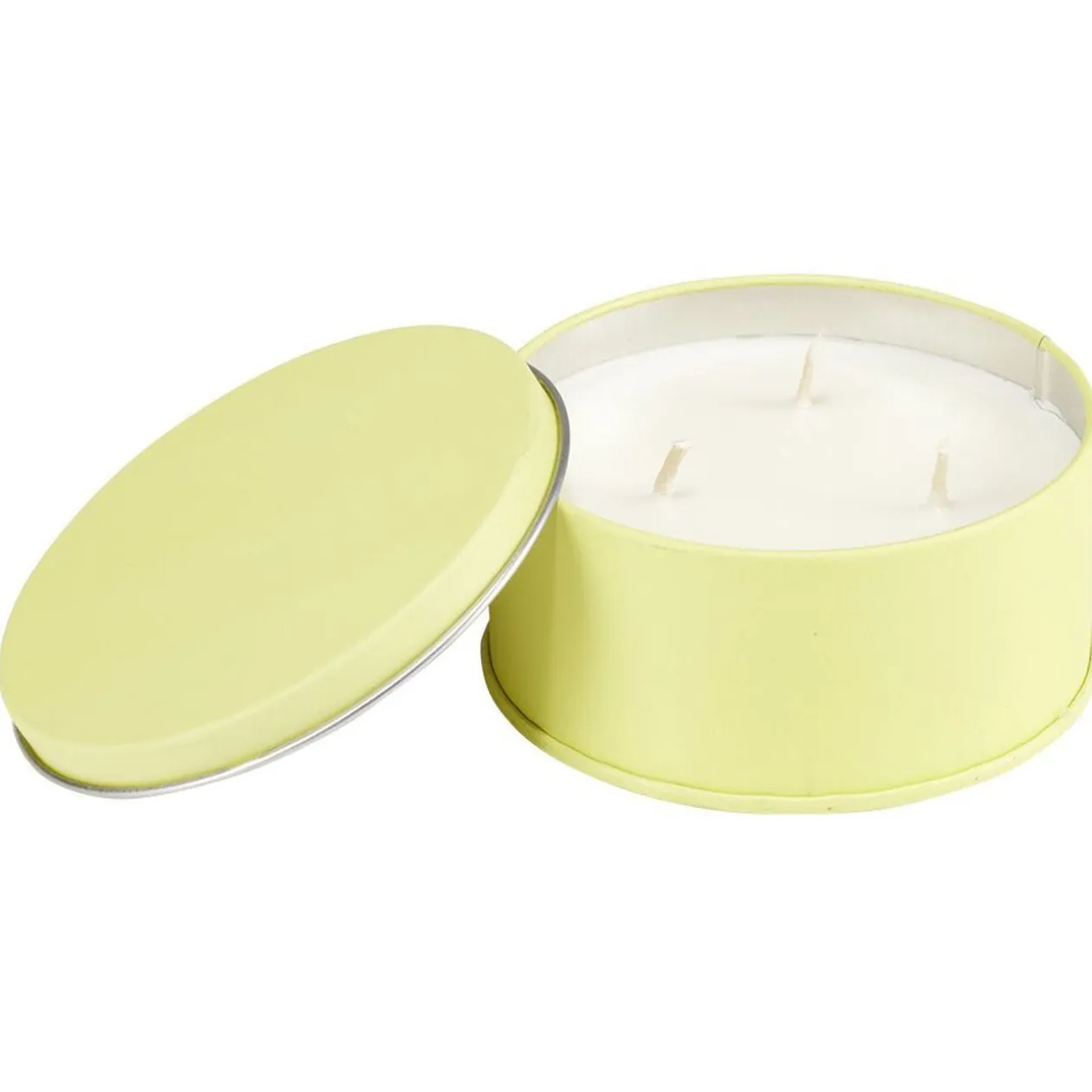 Bougie citronnelle soja et beurre de ghee boîte métal refermable 18H
