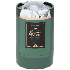 Bougie dans pot avec couvercle dôme en cristal assorti