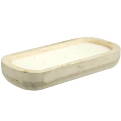Bougie dans pot en bois grand modèle 30x14xH5,5cm < Gifi Clearance