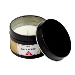 Bougie dans pot métal noir - Forêt noire