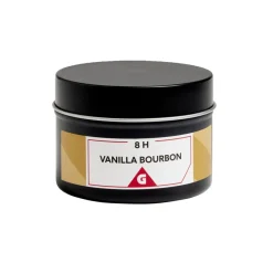 Bougie dans pot métal noir - Vanille