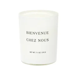 Bougie dans verre inscription Bienvenue chez nous senteur vanille < Gifi Outlet