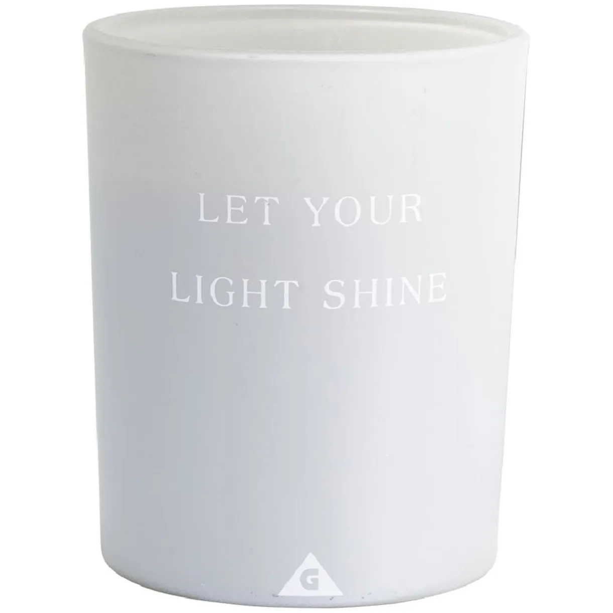 Bougie dans verre inscription Let your light shine senteur coton 40H < Gifi Hot