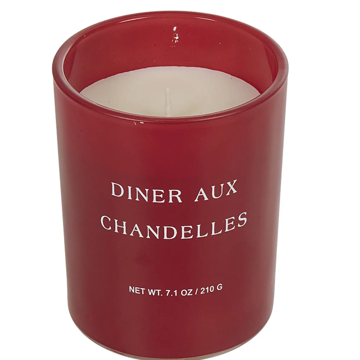 Bougie dans verre inscription Diner aux chandelles senteur fruit rouge < Gifi Outlet